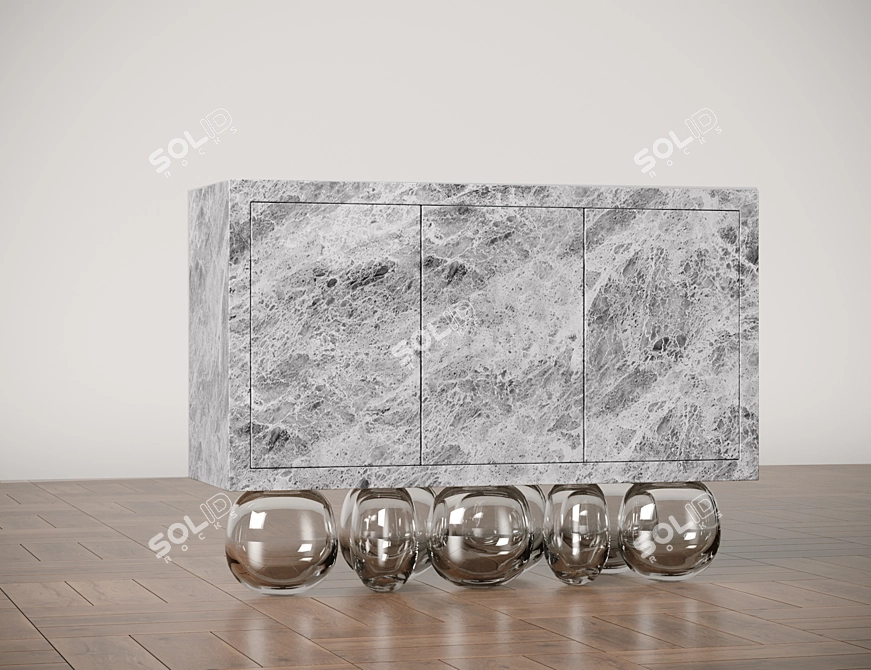 Gravity Defying Sideboard 3D model image 1