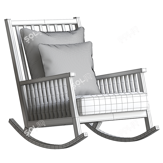 Modern Rocking Chair: Gervasoni InOut 3D model image 5