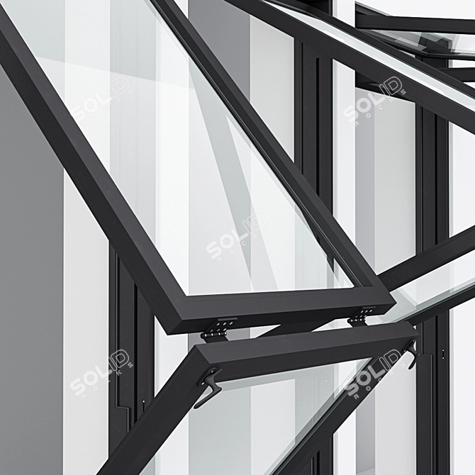 Sleek Aluminum Window 10: High Quality Renders 3D model image 4