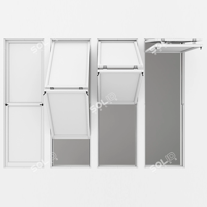 Sleek Aluminum Window 10: High Quality Renders 3D model image 5