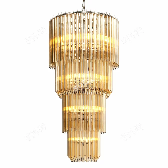 EICHHOLTZ Alpina S Chandelier: Timeless Elegance for Your Space 3D model image 1