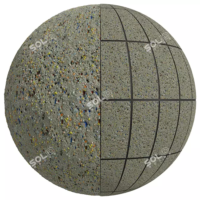 Natural Stone Covering | Exposed Aggregate Texture 3D model image 1