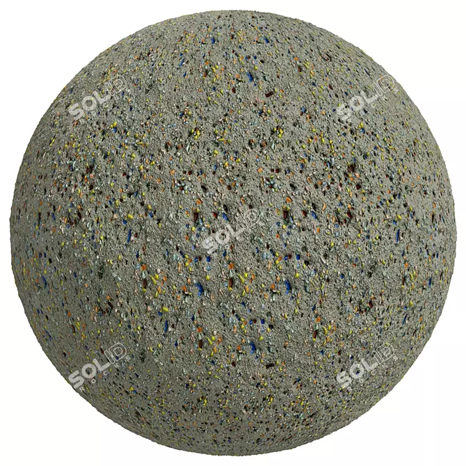 Natural Stone Covering | Exposed Aggregate Texture 3D model image 2