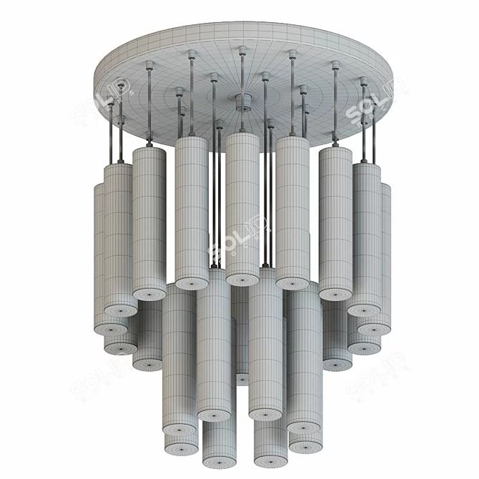 Marbled Elegance: Designer Suspension Lamps 3D model image 2
