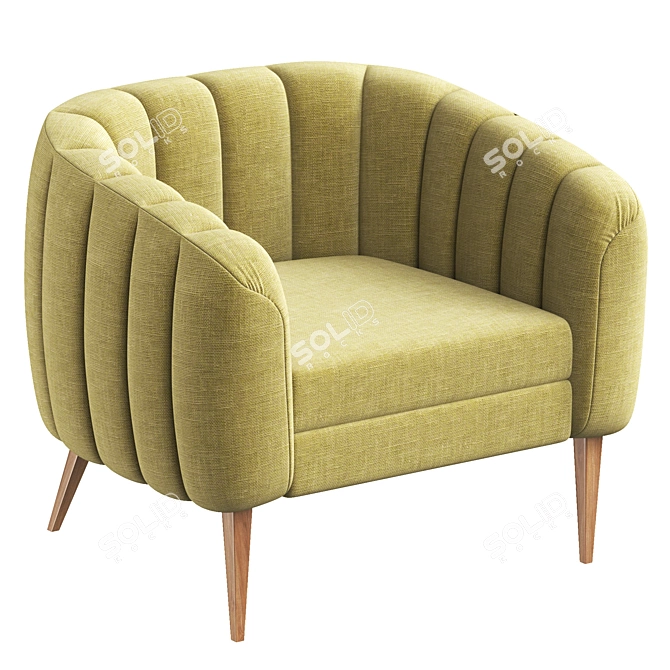 Modern Brabbu Oreas Armchair 3D model image 1