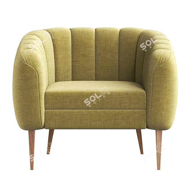 Modern Brabbu Oreas Armchair 3D model image 2