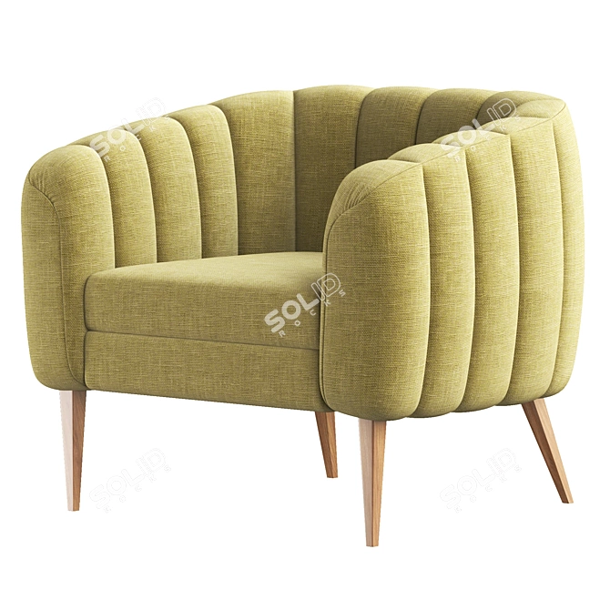 Modern Brabbu Oreas Armchair 3D model image 3