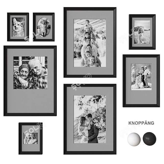 Family Moments Display: KNOPPÄNG IKEA 3D model image 2