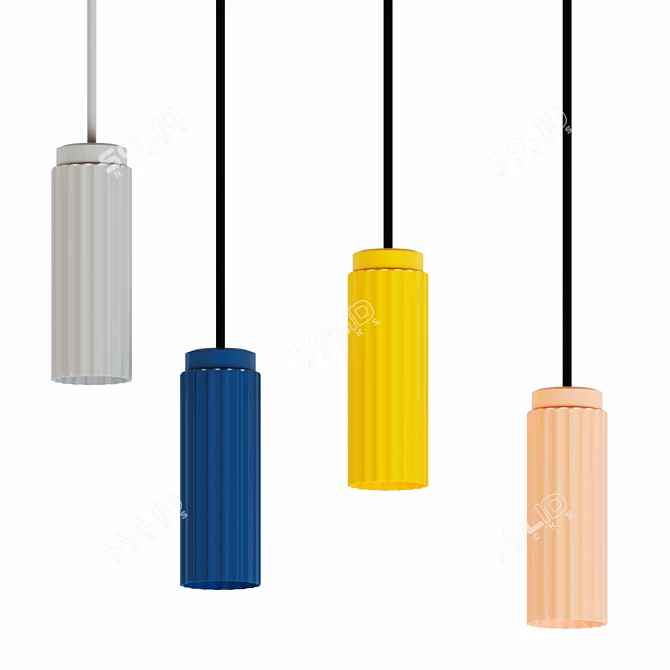 Vibrant Pendant Lamps 3D model image 1