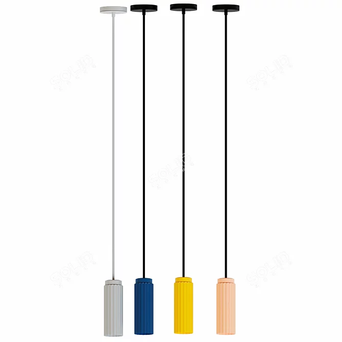 Vibrant Pendant Lamps 3D model image 2