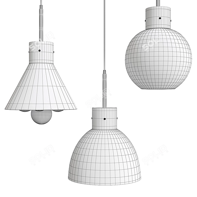 Elegant Vappe Design Lamps 3D model image 2