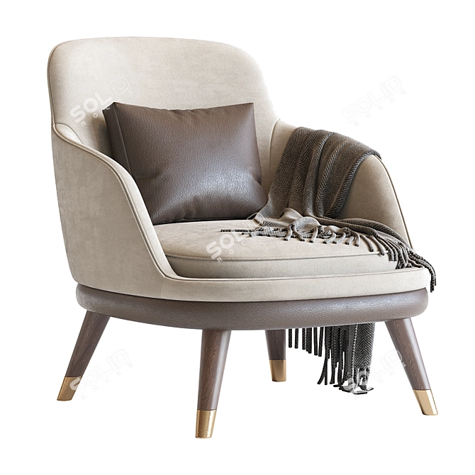 Modern Misool Armchair: Stylish and Comfortable 3D model image 1