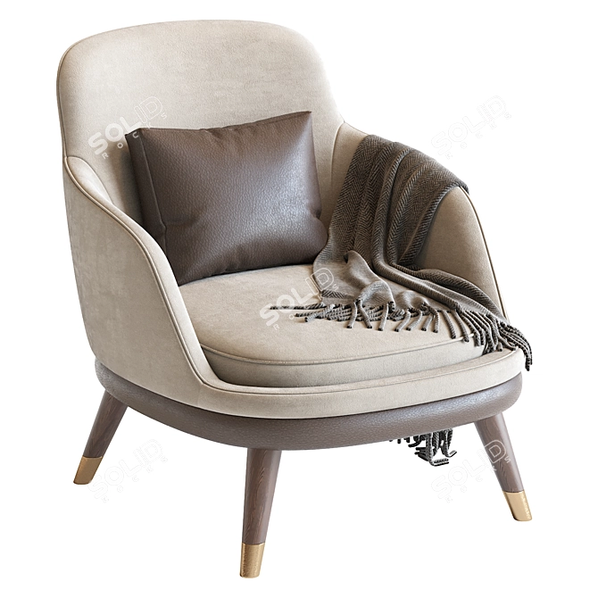 Modern Misool Armchair: Stylish and Comfortable 3D model image 3