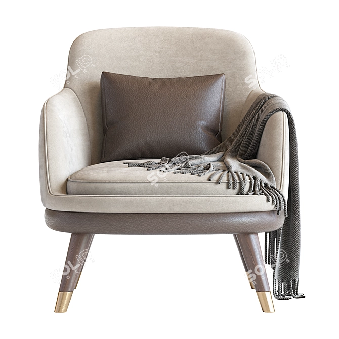 Modern Misool Armchair: Stylish and Comfortable 3D model image 5