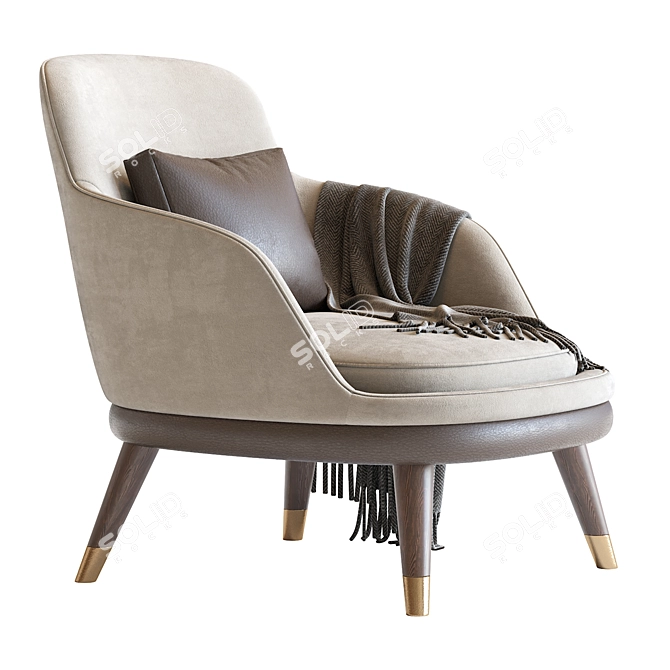 Modern Misool Armchair: Stylish and Comfortable 3D model image 6