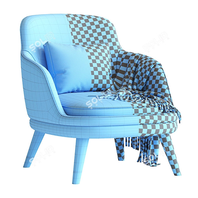 Modern Misool Armchair: Stylish and Comfortable 3D model image 7