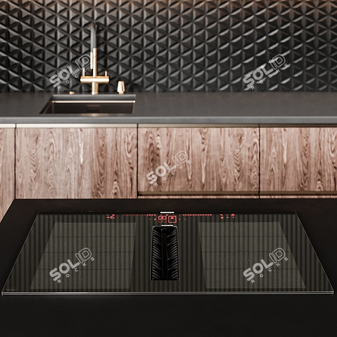 Sleek Kitchen Design 3D model image 5