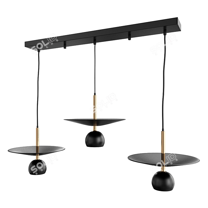 Sleek LED Suspension Design 3D model image 1