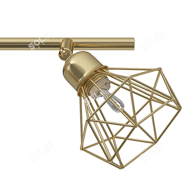 Modern 4-Light Metal Ceiling Lamp 3D model image 4