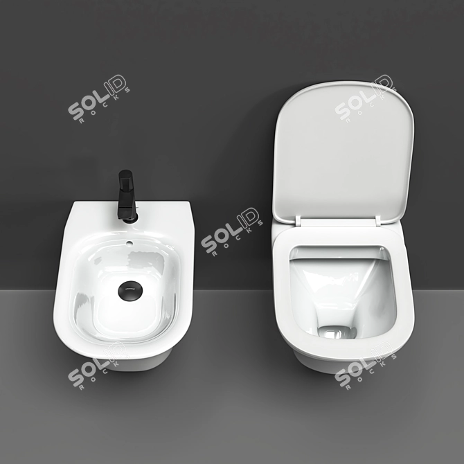 Elevate Your Bathroom: Cabo Toilet and Bidet 3D model image 5