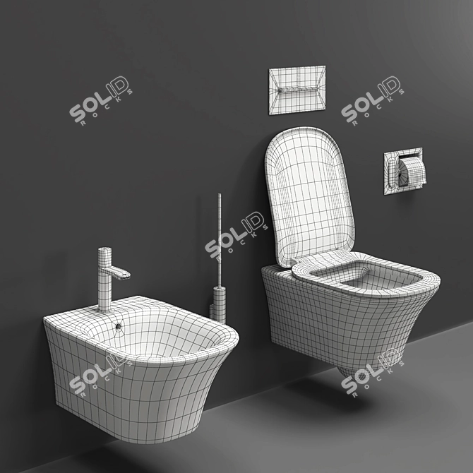 Elevate Your Bathroom: Cabo Toilet and Bidet 3D model image 7