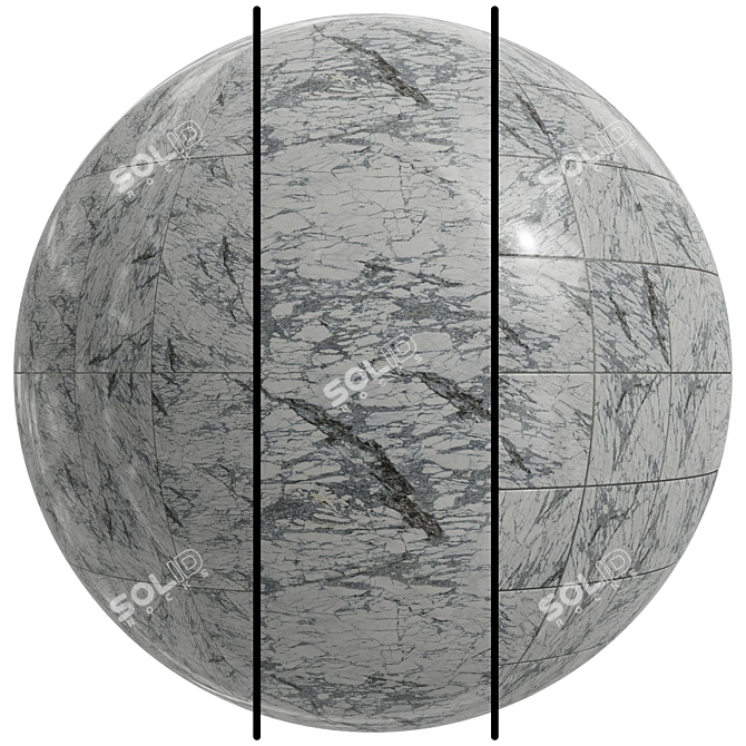 Invisible Blue Marble Slab: 3 Colors | 4K Quality | Seamless 3D model image 1