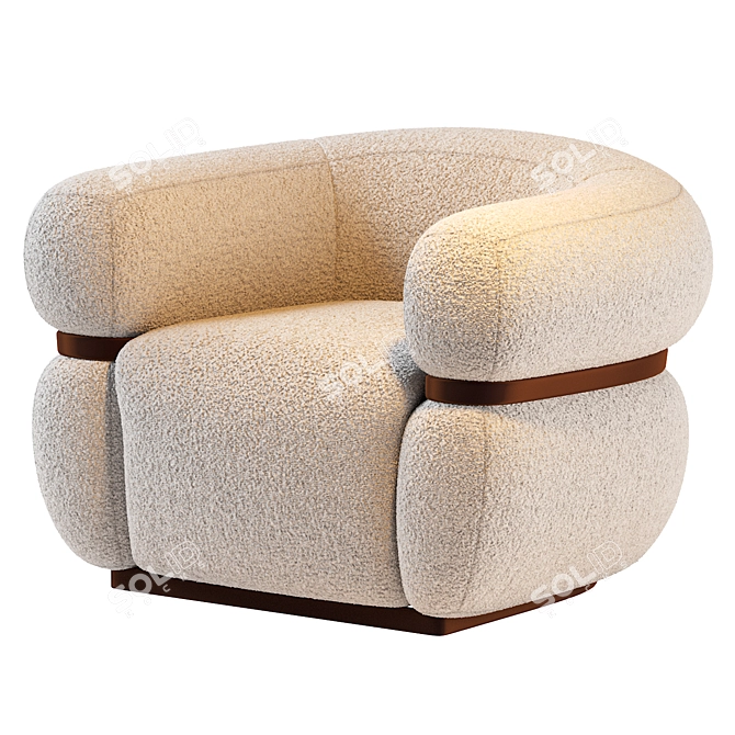 Modern Malibu Arm Chair, 2013 Design 3D model image 1