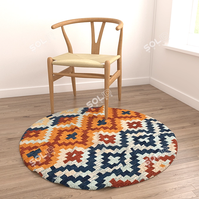 Versatile 3D Rug Set - V-Ray and Corona Compatibility 3D model image 2