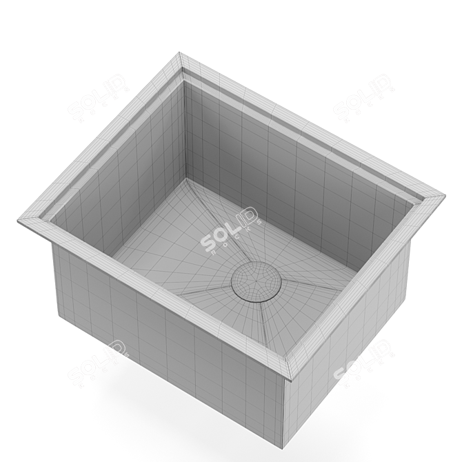 KRAUS KWU100 Stainless Steel Sink 3D model image 3