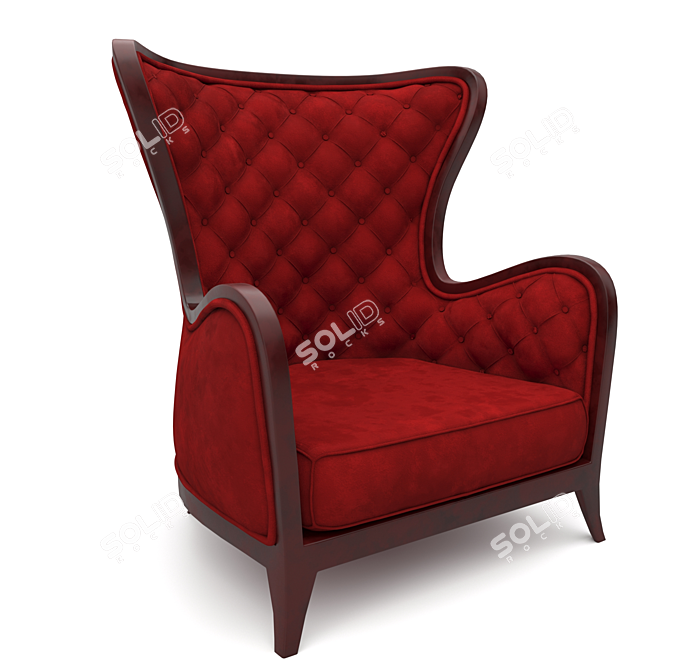 Classic Comfort Armchair 3D model image 2