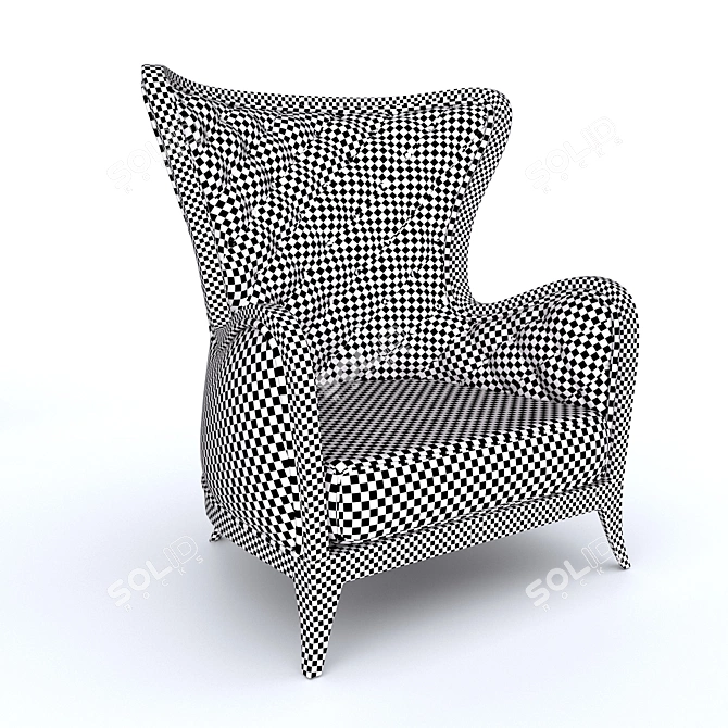 Classic Comfort Armchair 3D model image 3