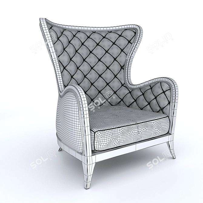 Classic Comfort Armchair 3D model image 4