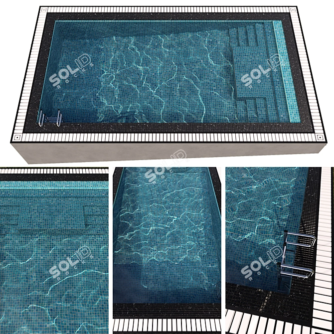 Crystal Clear Water Pool 3D model image 1