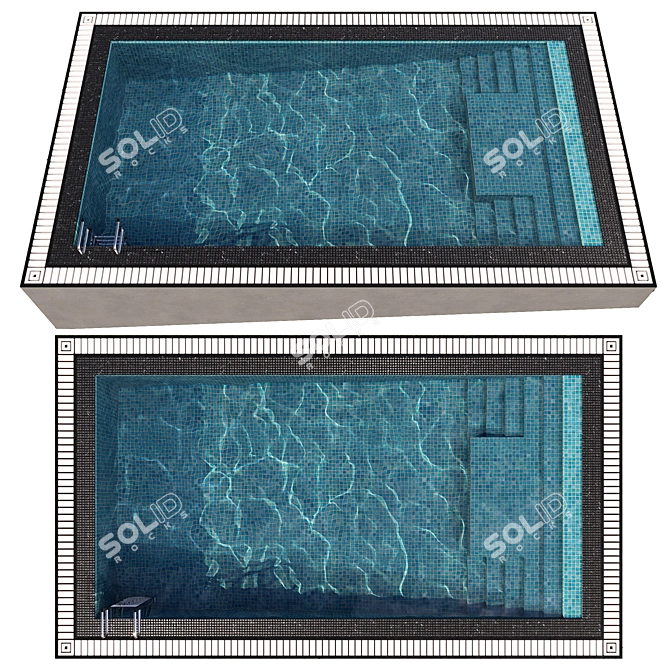 Crystal Clear Water Pool 3D model image 2