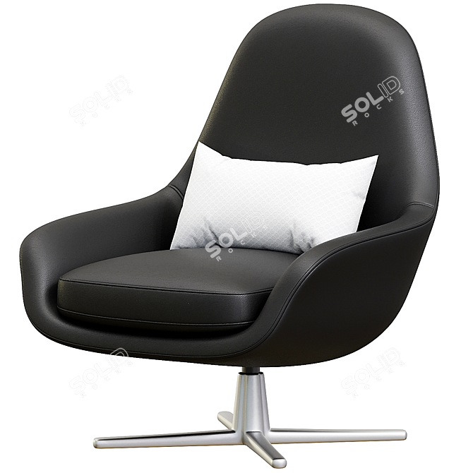 SVEVA SOFT Swivel Armchair  3D model image 1