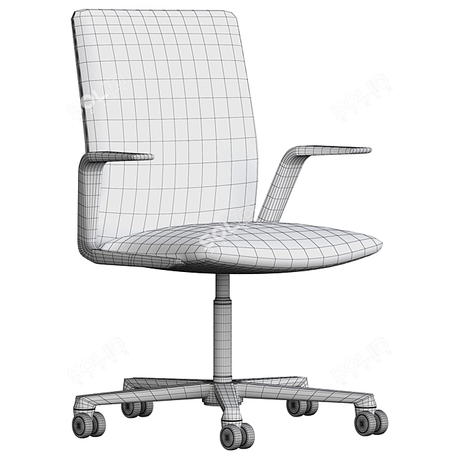 Arper Kinesit Met Chair: Sleek Ergonomic Seating 3D model image 5