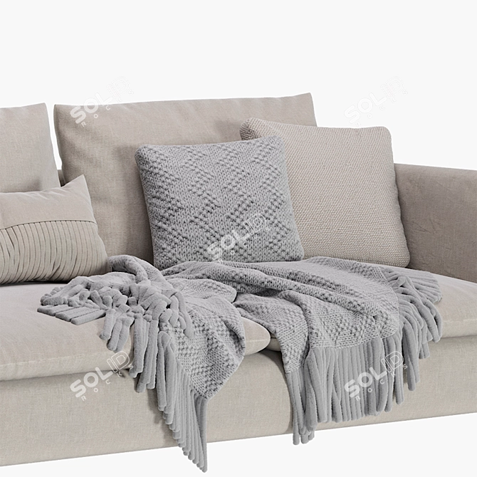 Cozy and Chic: IKEA Soderhamn Sofa 3D model image 2