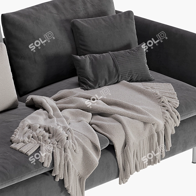 Cozy and Chic: IKEA Soderhamn Sofa 3D model image 3