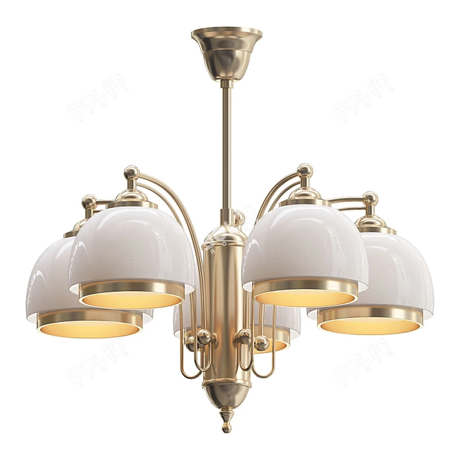 Alpha Lord Modern Chandelier 3D model image 1