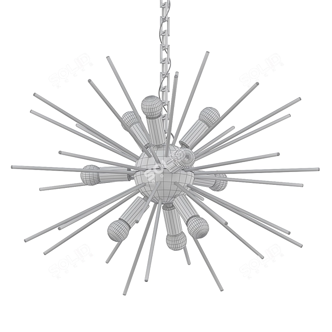 Affordable Glam: Chandeliers & Pendants 3D model image 2
