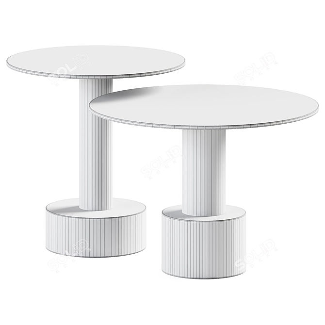 Modern Roll Outdoor Coffee Tables 3D model image 2