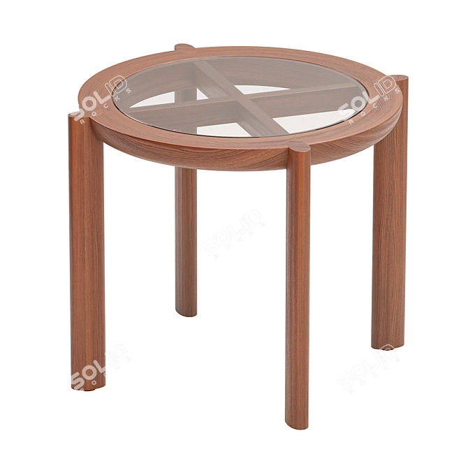 Sleek Spoke Coffee Table: Modern Design, Functional 3D model image 1