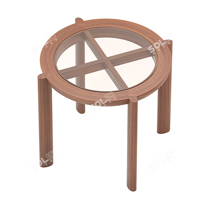 Sleek Spoke Coffee Table: Modern Design, Functional 3D model image 2