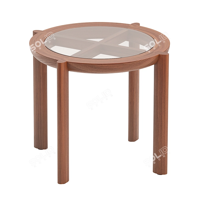 Sleek Spoke Coffee Table: Modern Design, Functional 3D model image 3