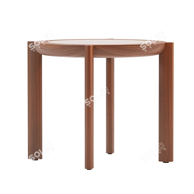 Sleek Spoke Coffee Table: Modern Design, Functional 3D model image 4