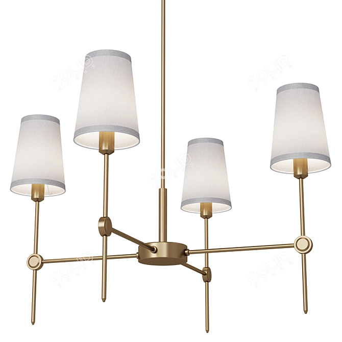 Elegant Mini Point Chandelier 3D model image 1