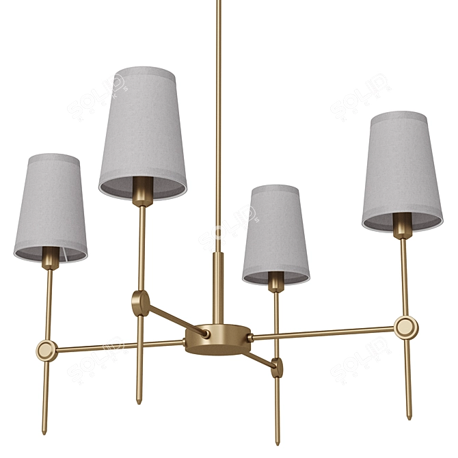 Elegant Mini Point Chandelier 3D model image 3