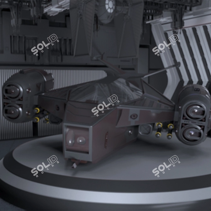 Galactic Explorer: Futuristic Spaceship 3D model image 4