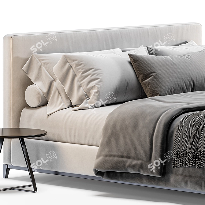 Luxurious Minotti Andersen Bed - 3D Model & Render 3D model image 2