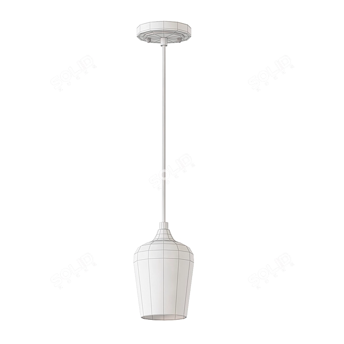 Sleek Pennell Gold Pendant Light 3D model image 2